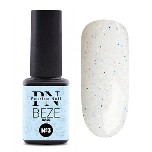 BEZE base, TM Patrisa Nail (3, с разноцветным микрошиммером, 12 мл)