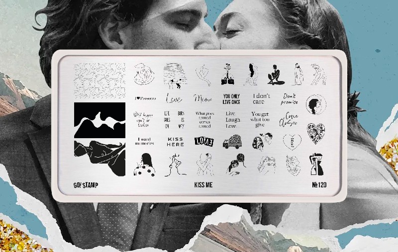 Пластина для стемпинга, TM Go! Stamp (120 Kiss me)