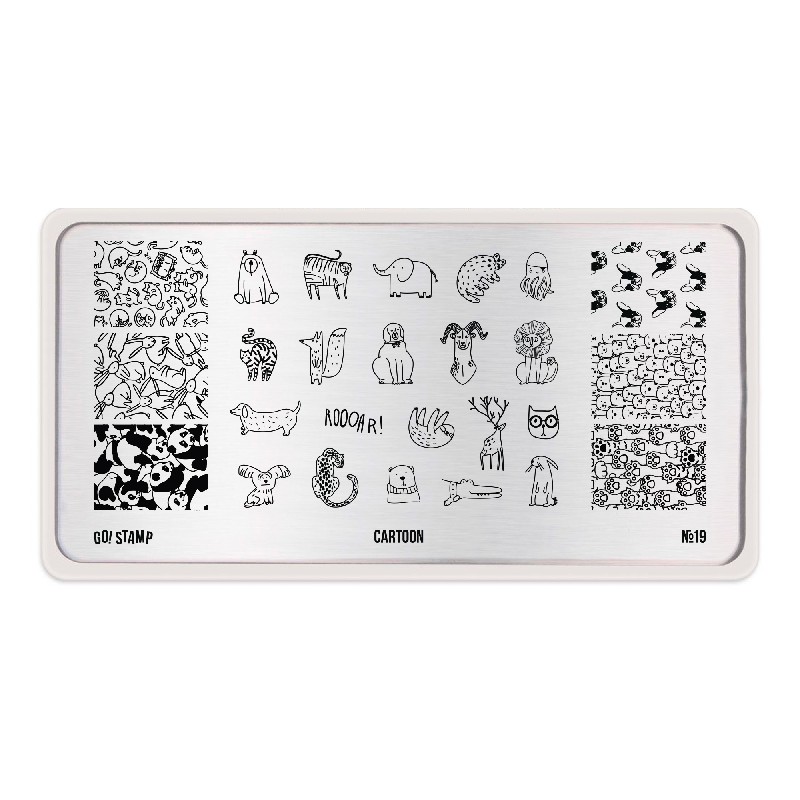 Пластина для стемпинга, TM Go! Stamp (19 Cartoon)