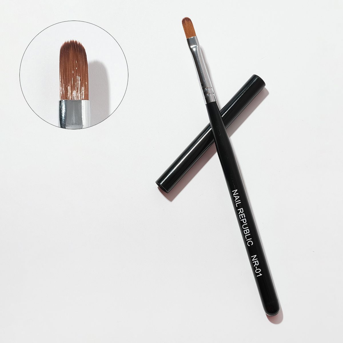 Кисть, TM Nail Republic (№1 для геля с закругленным ворсом (12мм))
